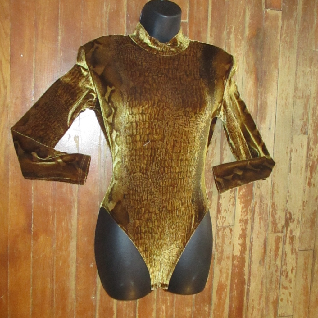 - Stretch Velvet Sexy Snake Look Body Suit Hot! Festival Burning Man Clubbing